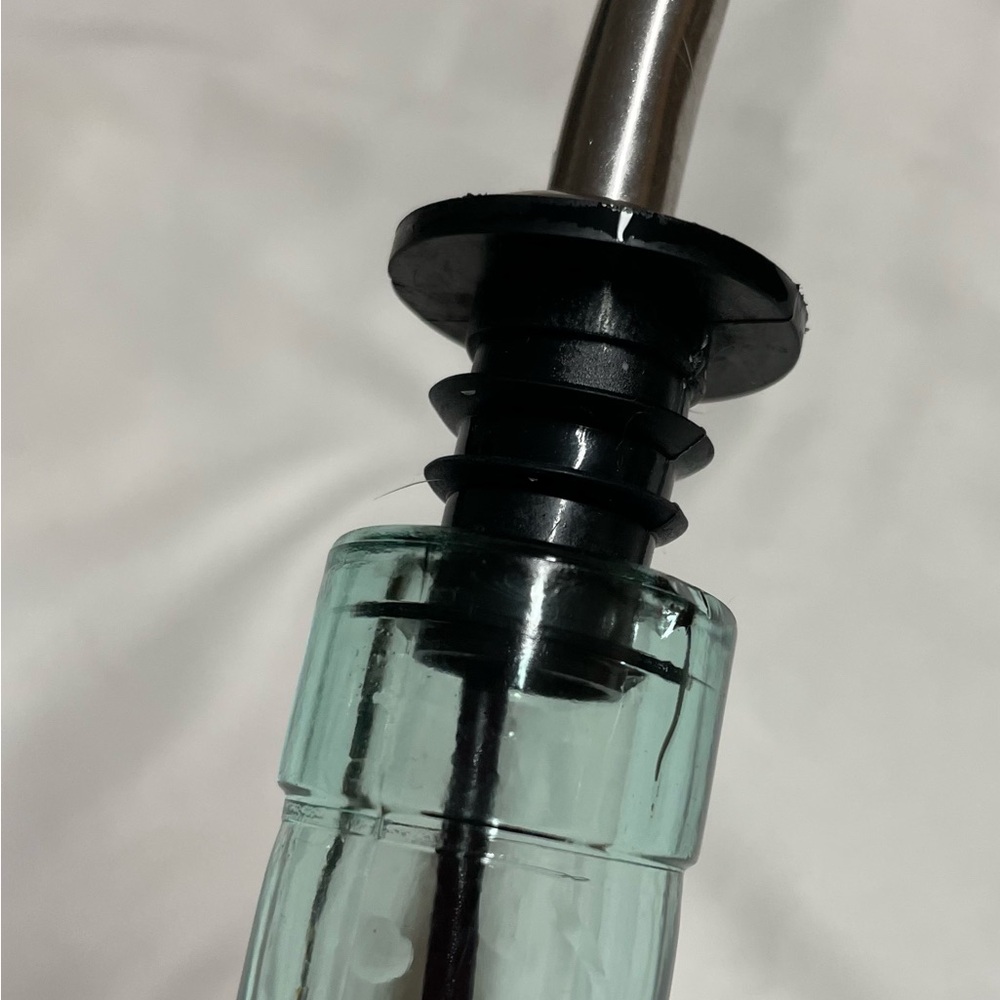 Tall Seafoam Glass Olive Oil Pourer Bottle - Picture 2 of 3